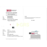 GRS 2 carats Oval Padparadsha peach Sapphire & Diamond Ring, 950