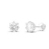 Round Diamond Stud Earrings