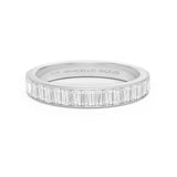 Baguette Diamond Channel Set Eternity Ring, 18K White Gold