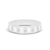 Diamonds & Hand Painted Enamel Eternity Ring, white gold platinum