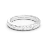 Diamond Bezel Set Textured Eternity Ring, 18K Yellow Gold, Platinum