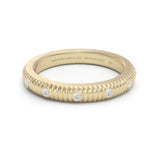 Diamond Bezel Set Textured Eternity Ring, 18K Yellow Gold, Platinum