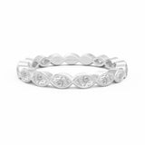 Marquise Diamond Bezel Eternity Ring, White Gold or Platinum