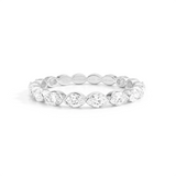 Marquise Diamond Eternity Ring, 18K Gold / Platinum