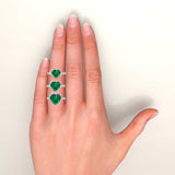 HEART EMERALD & DIAMOND Ring