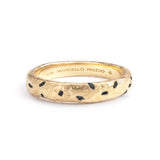 Black Tourmaline Gemstones Raw 18K Gold Ring