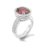 Oval Alexandrite and Diamond Engagement Ring, 950 Platinum