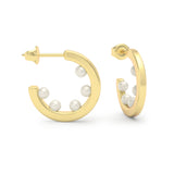Pearl Hoop Earrings