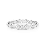 Diamond & Pearl Bezel Eternity Ring