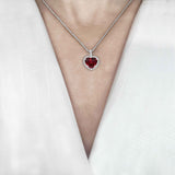 HEART RUBY & DIAMOND Necklace