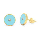 TURQUOISE & DIAMOND Amulet Earrings