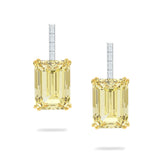 Marcello Riccio Yellow Sapphire and Diamond Drop Earrings, 18K Gold
