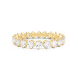 Round Diamond Claw Set Eternity Ring, 18K Gold, Platinum
