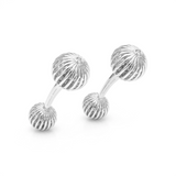 Diamond Ballon Cufflinks,925 Silver or 18K White Gold