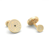 Labyrinth Black Diamond & White Diamond Cufflinks