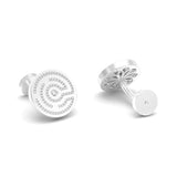 Labyrinth Diamonds Cufflinks in white gold, silver or platinum