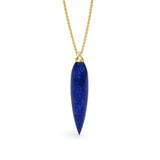 Lapis Lazuli and Diamond Spike Pendant, 18K Gold