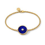 Lapis Lazuli and Diamond Amulet Charm Bracelet, 18K Gold