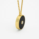onyx and Diamond Amulet Pendant, 18K Gold