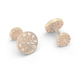 Diamond Mosaic Cut Out Cufflinks, 18K rose Gold