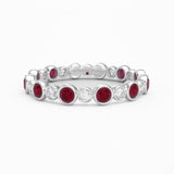 RUBY & DIAMOND BEZEL SET ETERNITY RING