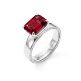 Ruby & Diamond Solitaire Ring