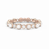 DIAMOND & PEARL BEZEL SET ETERNITY RING