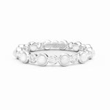 DIAMOND & PEARL BEZEL SET ETERNITY RING