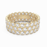 DIAMOND TRIPLE ROW ETERNITY RING yellow gold