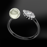 DIAMOND - PEARL Ring