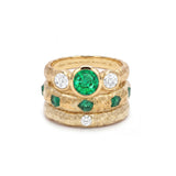 emerald rings in gold