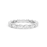 Marquise Diamond Bezel Eternity Ring,  Platinum