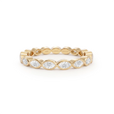 Marquise Diamond Bezel Eternity Ring, 18K Gold