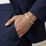 Grain Textured Cuff Bracelet, 18K Gold