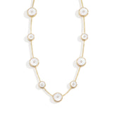 Mother of Pearl Motifs & Diamond Amulet Necklace, 18K Gold