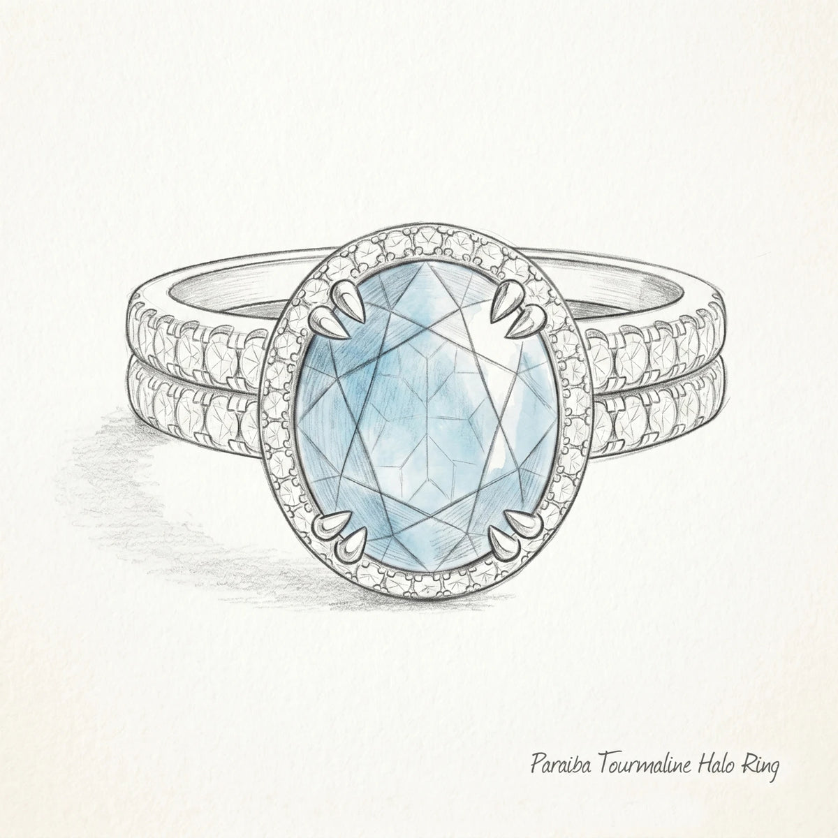 Paraiba ring sketch drawing