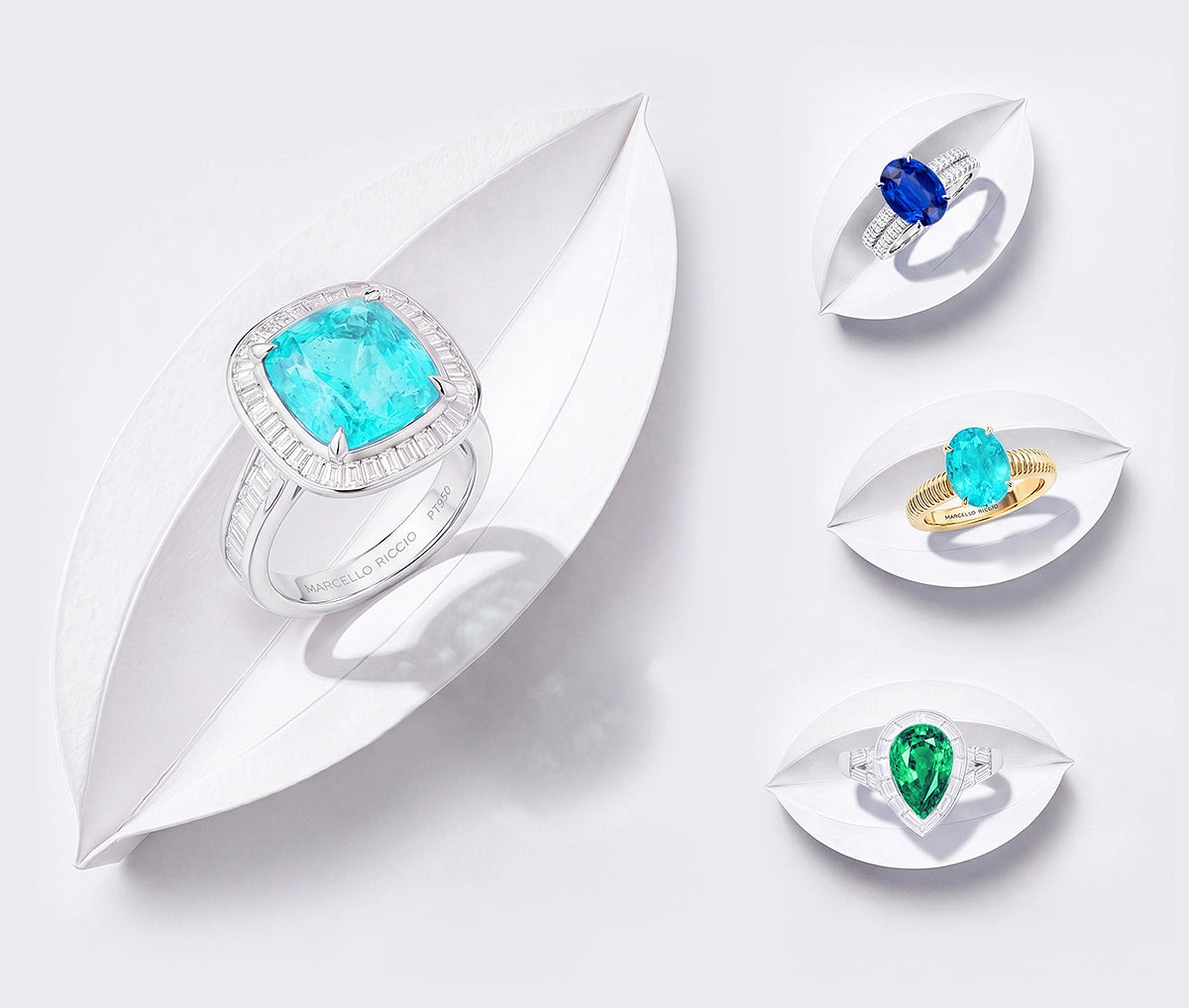 marcello riccio coloured gemstone fine jewellery  collection