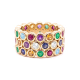 Rainbow Multicoloured Gemstone Eternity Ring