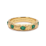 Raw Emerald Eternity Ring