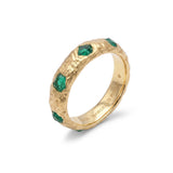 Raw Emerald Eternity Ring