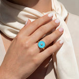 Turquoise & Diamond Ring