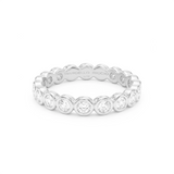 Round Diamond Eternity Ring, 18K White Gold or Platinum