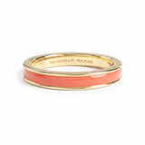 Hand Painted Single Band Enamel Stacking Ring, 18K Gold