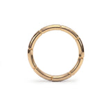 Diamond Eternity Chaine Wedding Ring, 18K Yellow Gold side view 