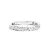Diamond Bezel Set Eternity Ring, 18K White Gold or Platinum
