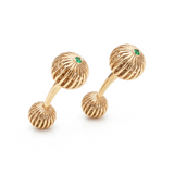 Emerald Ballon Cufflinks, 18K Gold