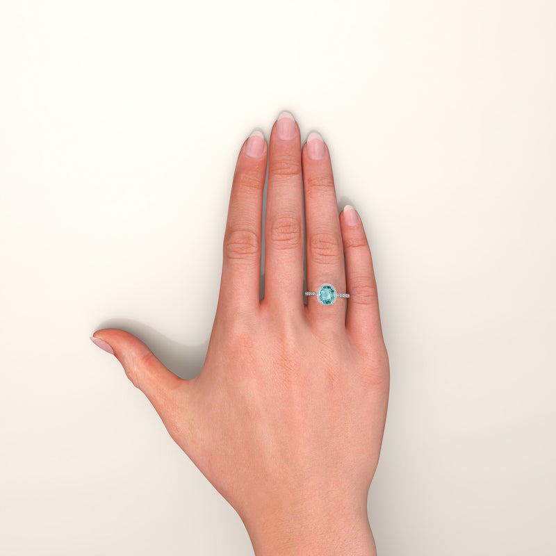 Paraiba tourmaline diamond ring