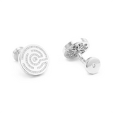 Labyrinth Diamonds Cufflinks,18K White Gold and 950 Platinum