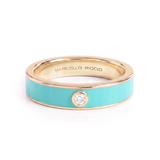 Diamond & Hand Painted Enamel Ring
