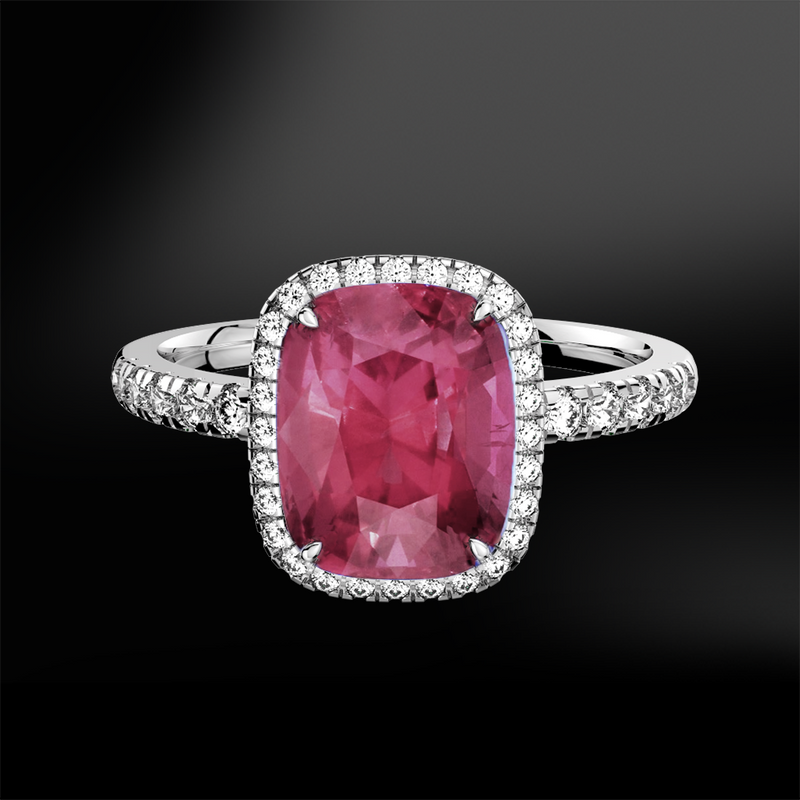 Spinel sales diamond ring